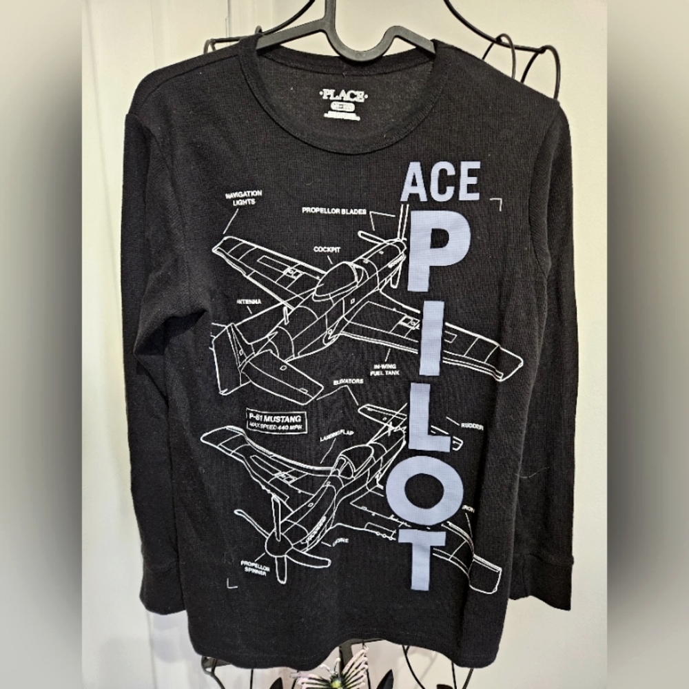 BOYS graphic long sleeve top